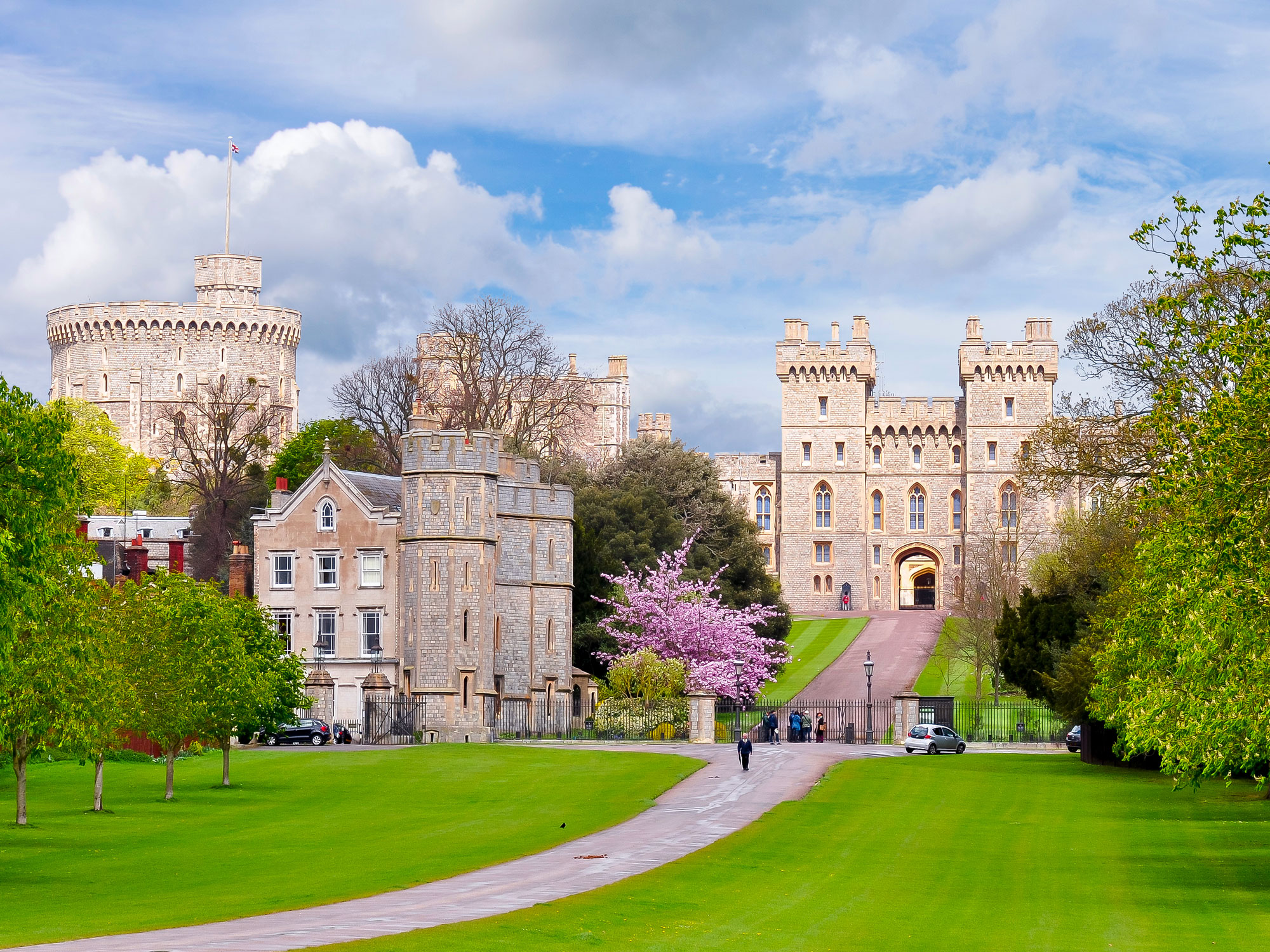 Grounds of Windsor Castle in England