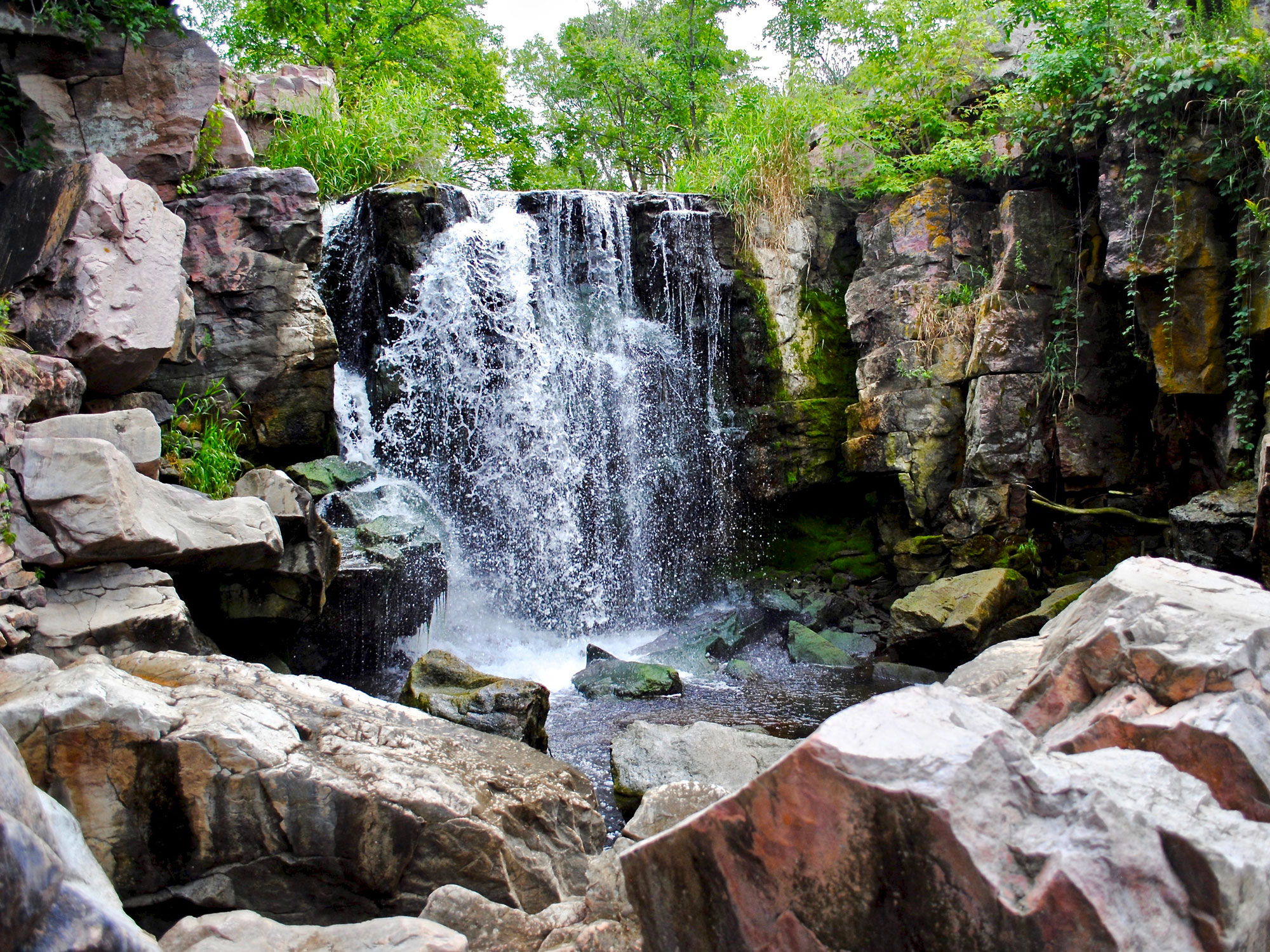Waterfall at Pipestone National Monument in Minnesota