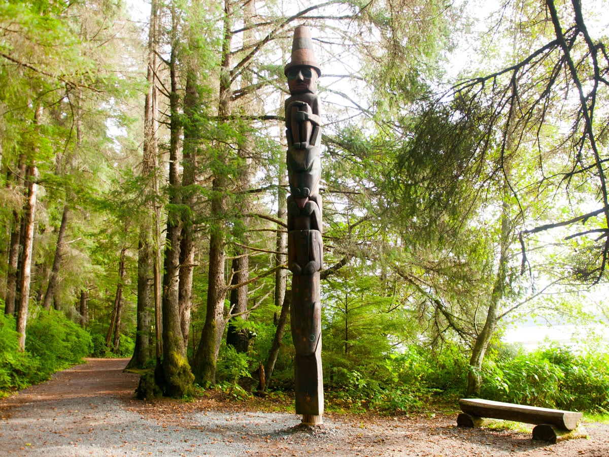 Forest in Sitka National Historic Park in Alaska