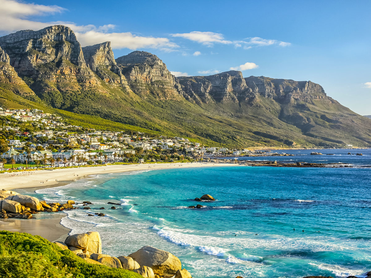 Mountainous coastline of South Africa