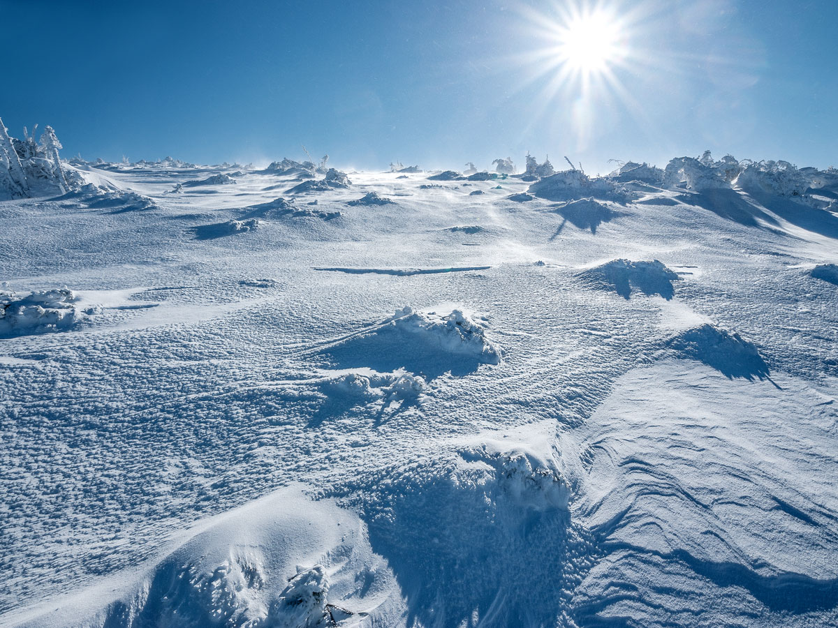 Snow-covered landscapes of the Antarctic Polar Desert