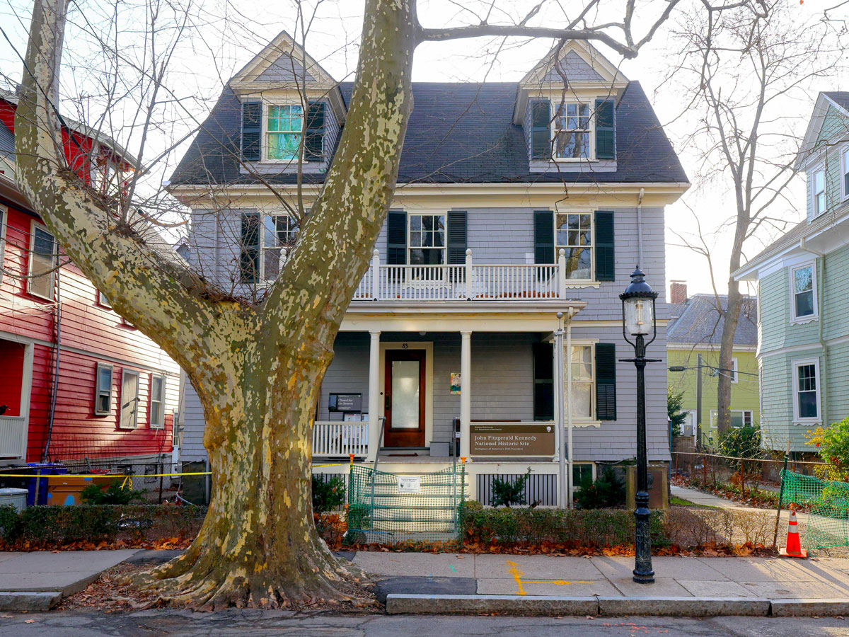 Former home of President John F. Kennedy in Brookline, Massachusetts