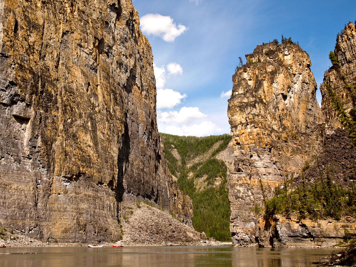 The Pulpit rock formation on the Nahanni River in Nahanni National Park Reserve, Northwest Territories