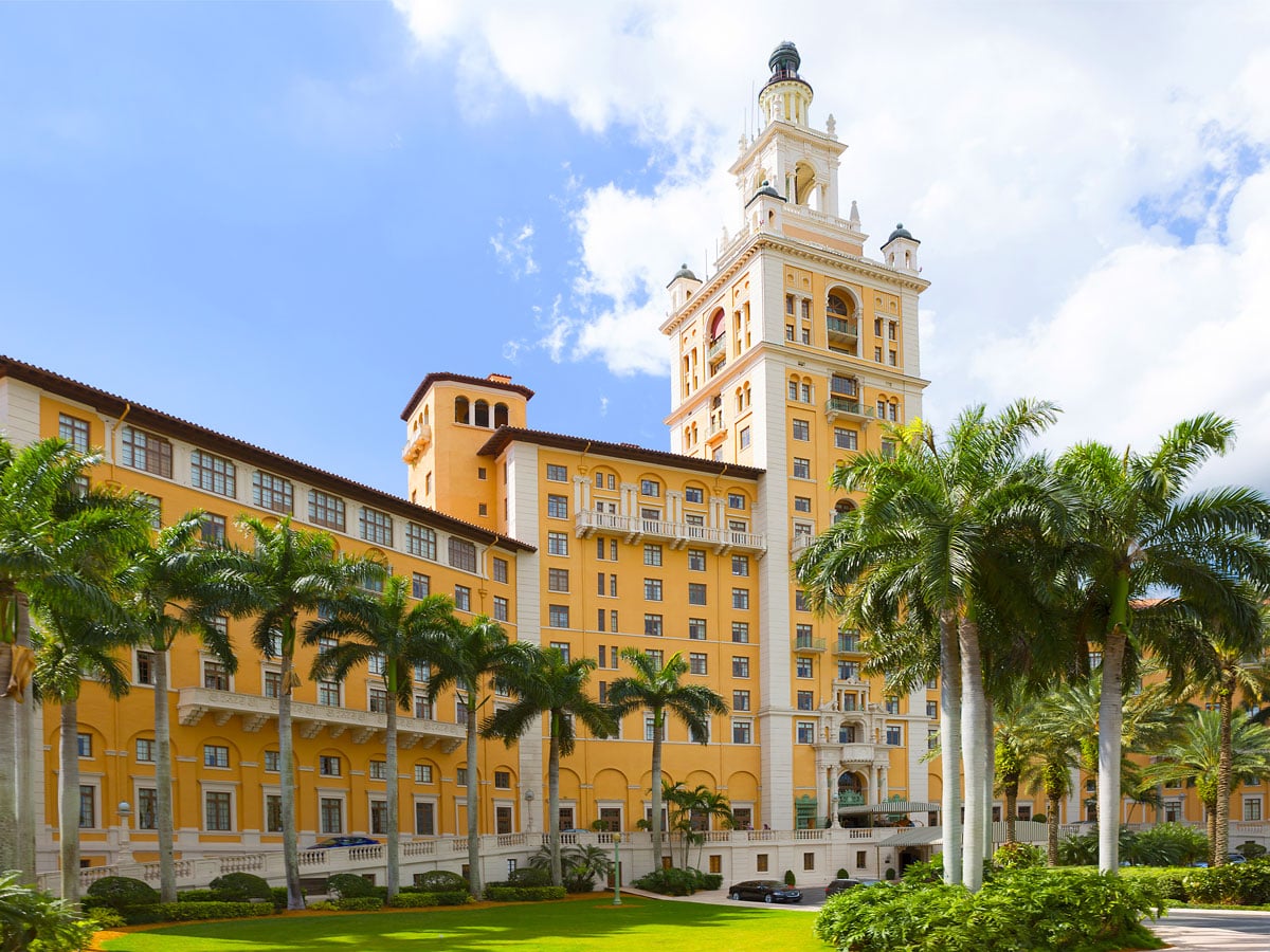 Exterior of Biltmore Hotel in Coral Gables, Florida