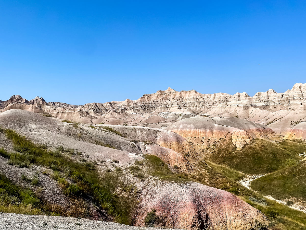 Colorful landscapes of Badlands National Park in South Dakota