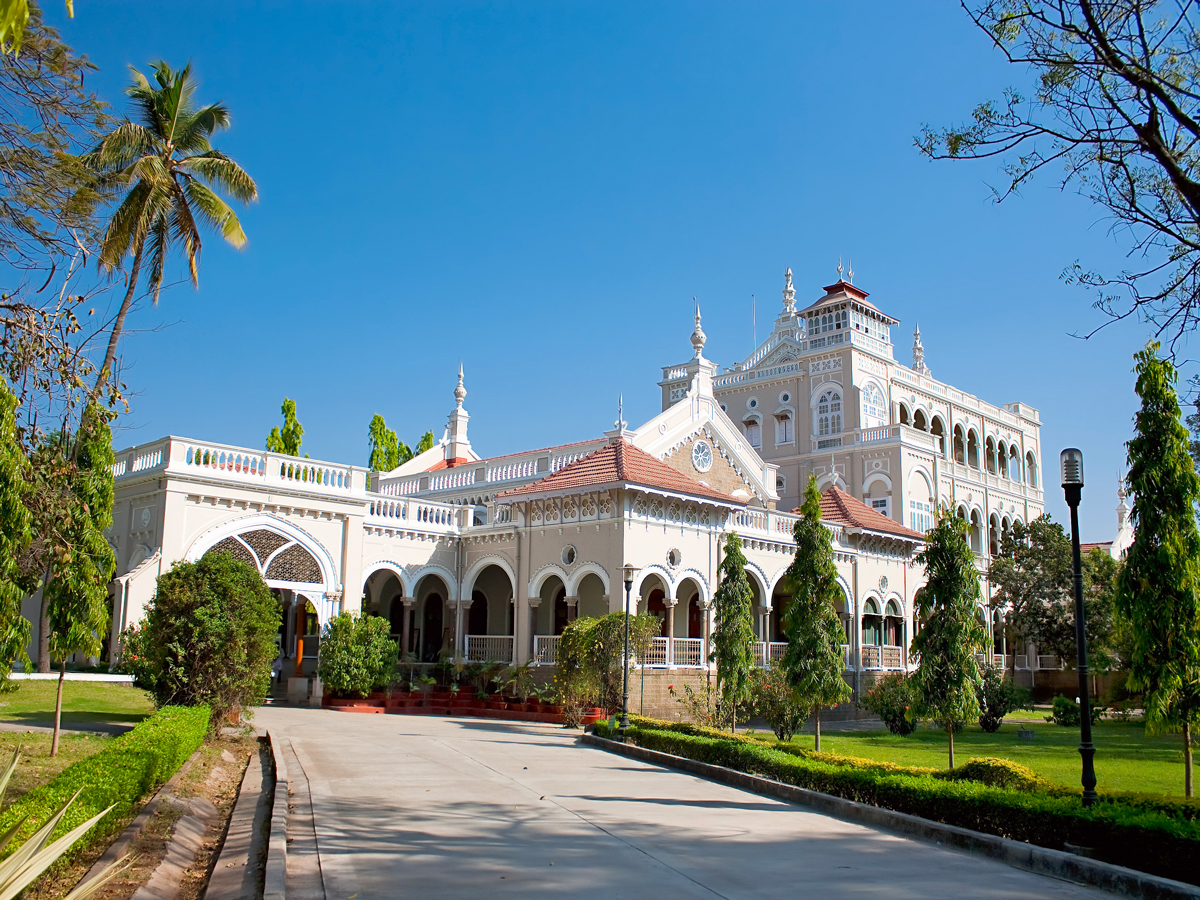 Gandhi memorial at Aga Khan Palace in Maharashtra, India
