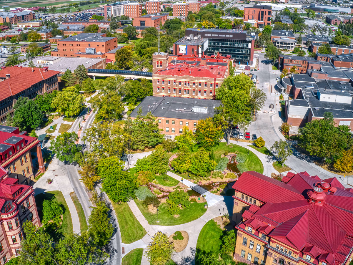 Aerial view of Fargo, North Dakota