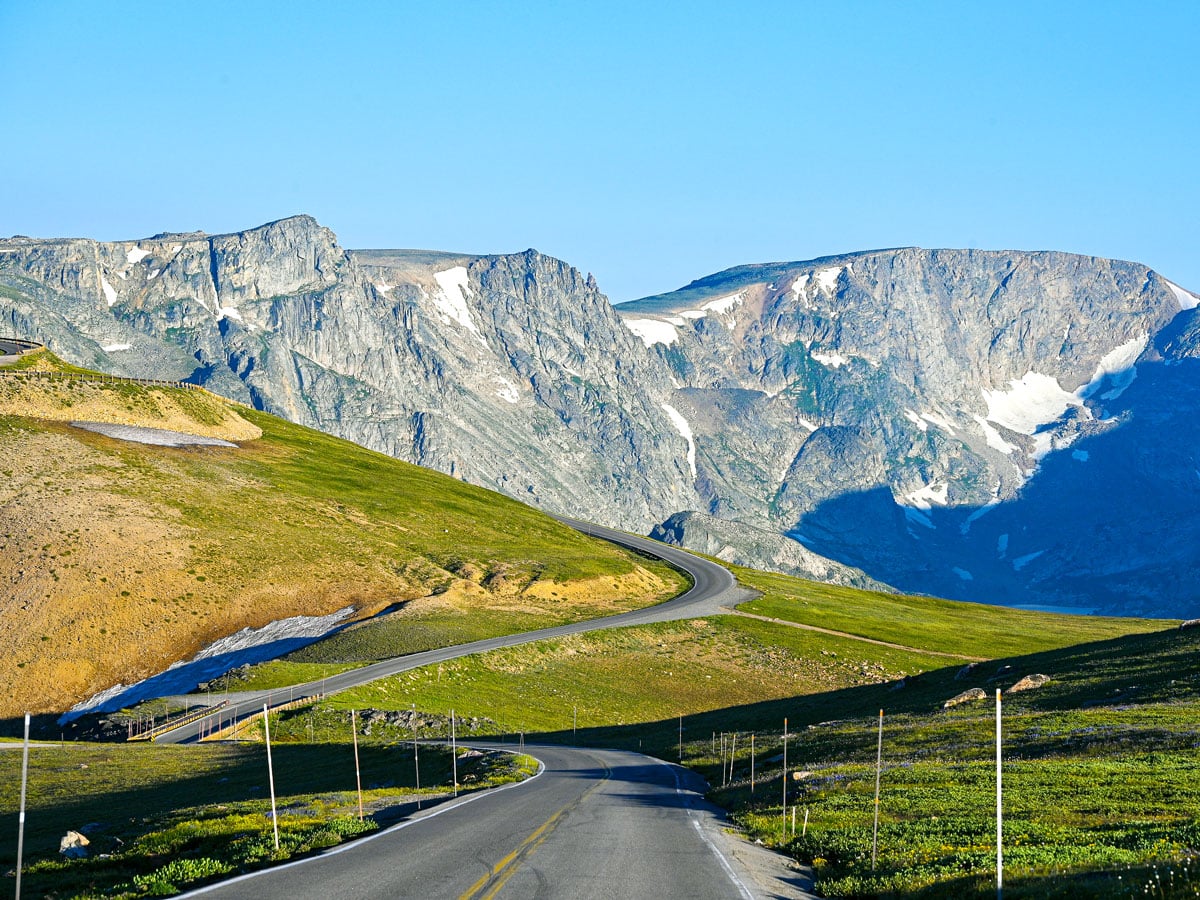 Mountain switchbacks of the Beartooth Highway