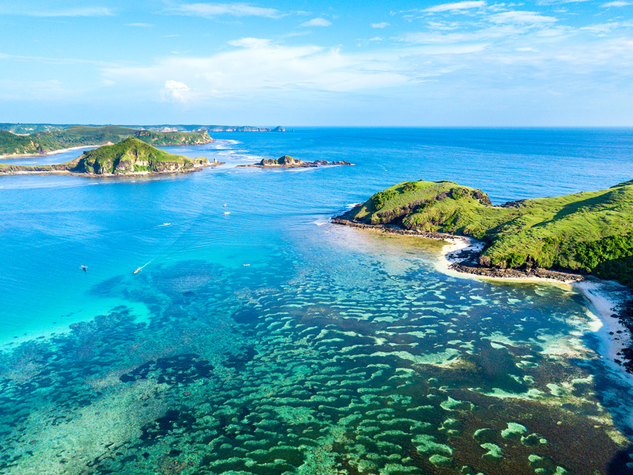 Aerial view of Lombok, Indonesia 