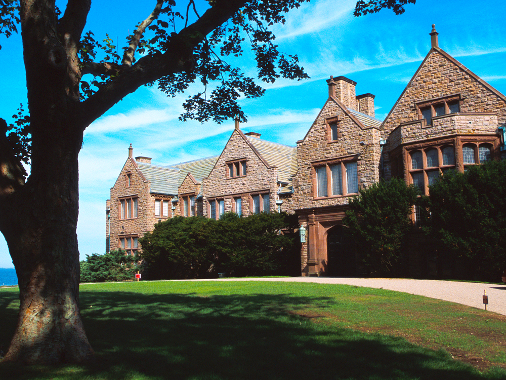 Exterior of Rough Point estate in Newport, Rhode Island