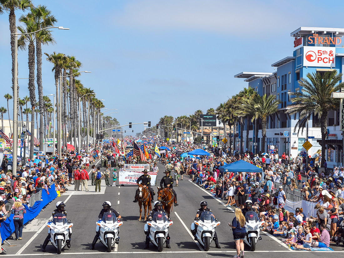 Fourth of July parade in Huntington Beach, California