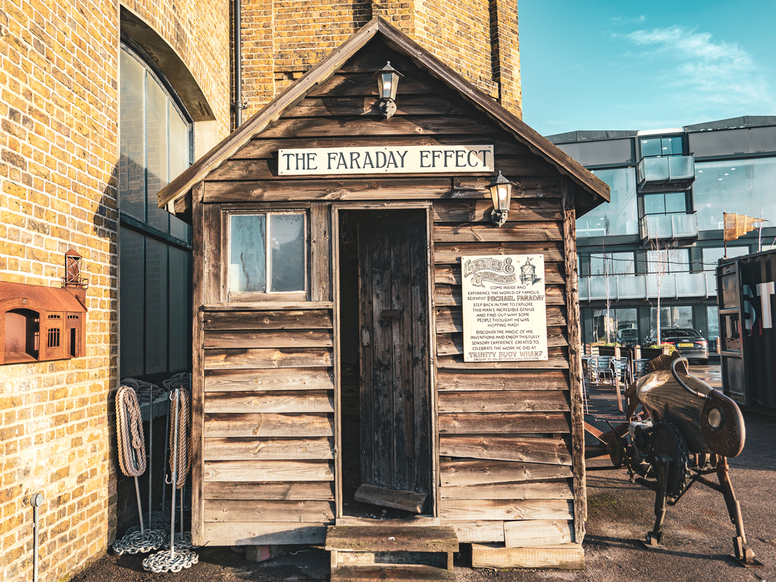 The Faraday Effect museum housed in tiny wood shed in London, England