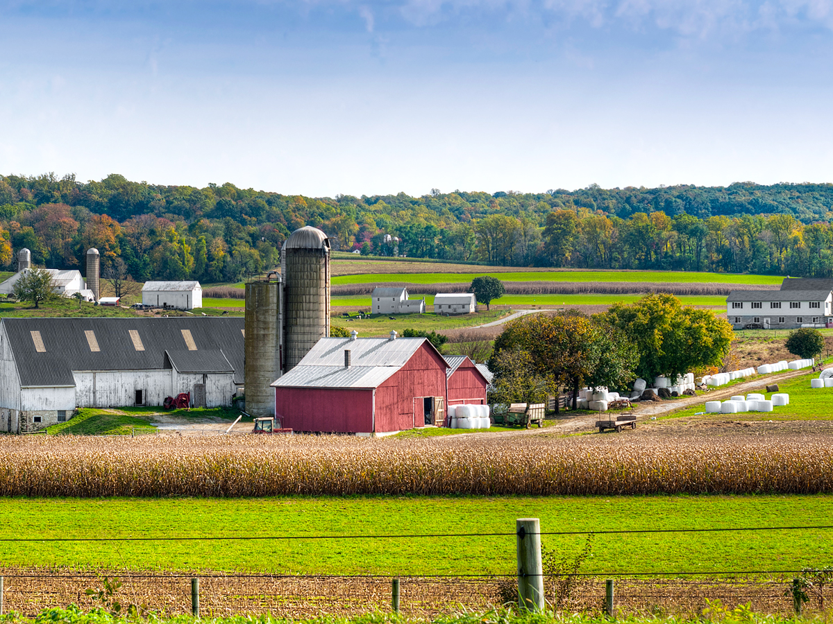 Farm in rural Pennsylvania