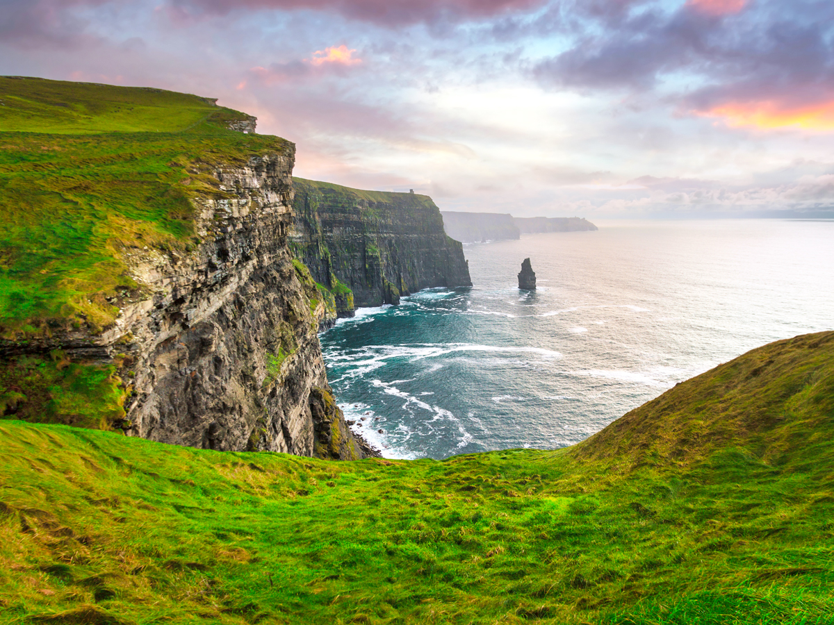 Emerald coastal cliffs of Ireland