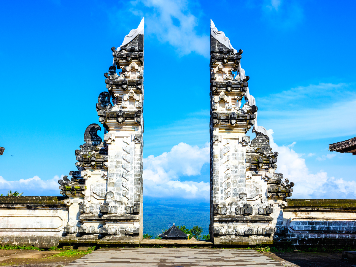 Gates of Pura Lempuyang Luhur temple in Indonesia