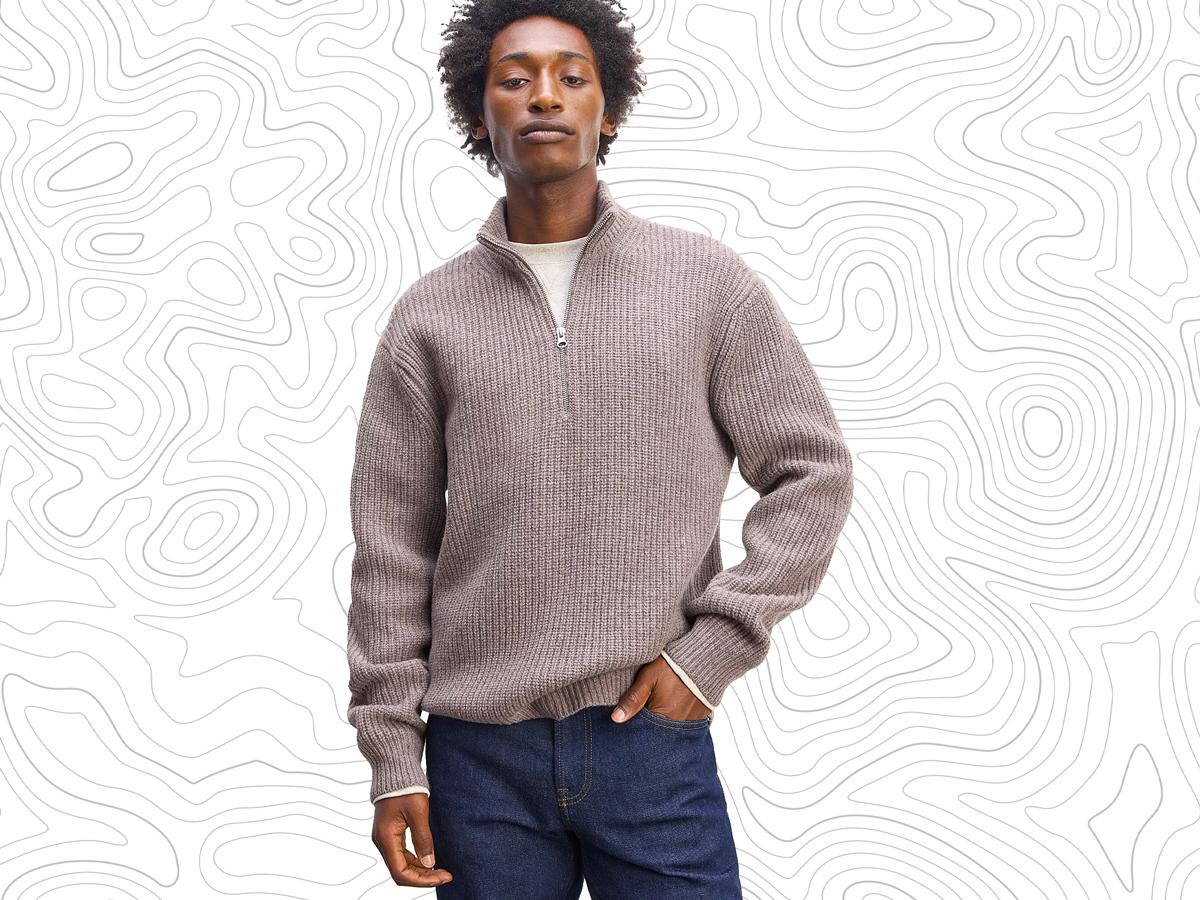 Product image of Everlane Felted Merino Half-Zip