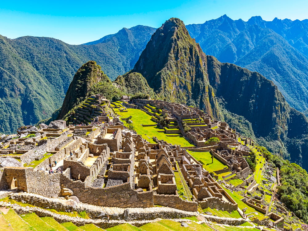 Overview of the Machu Picchu mountaintop citadel