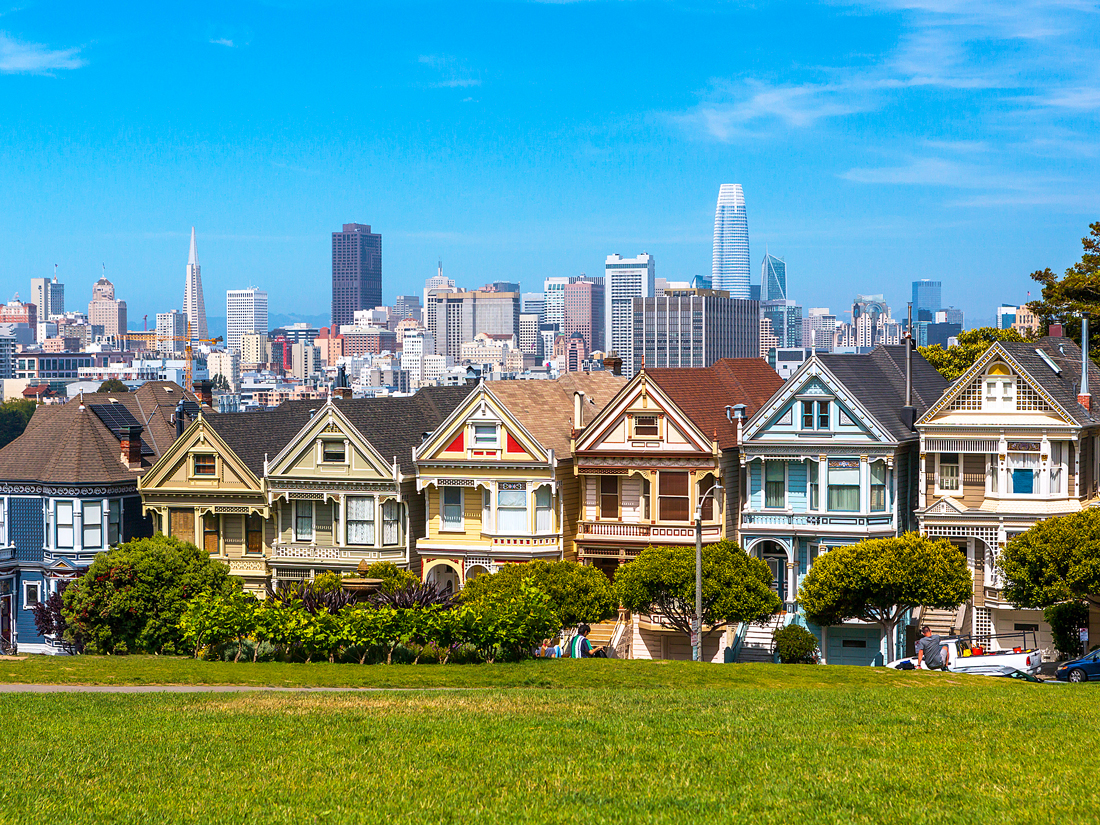 The Painted Ladies, row of Victorian homes in San Francisco, California