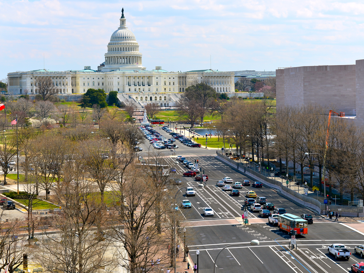 Aerial view of the U.S. Capitol building in Washington, D.C.