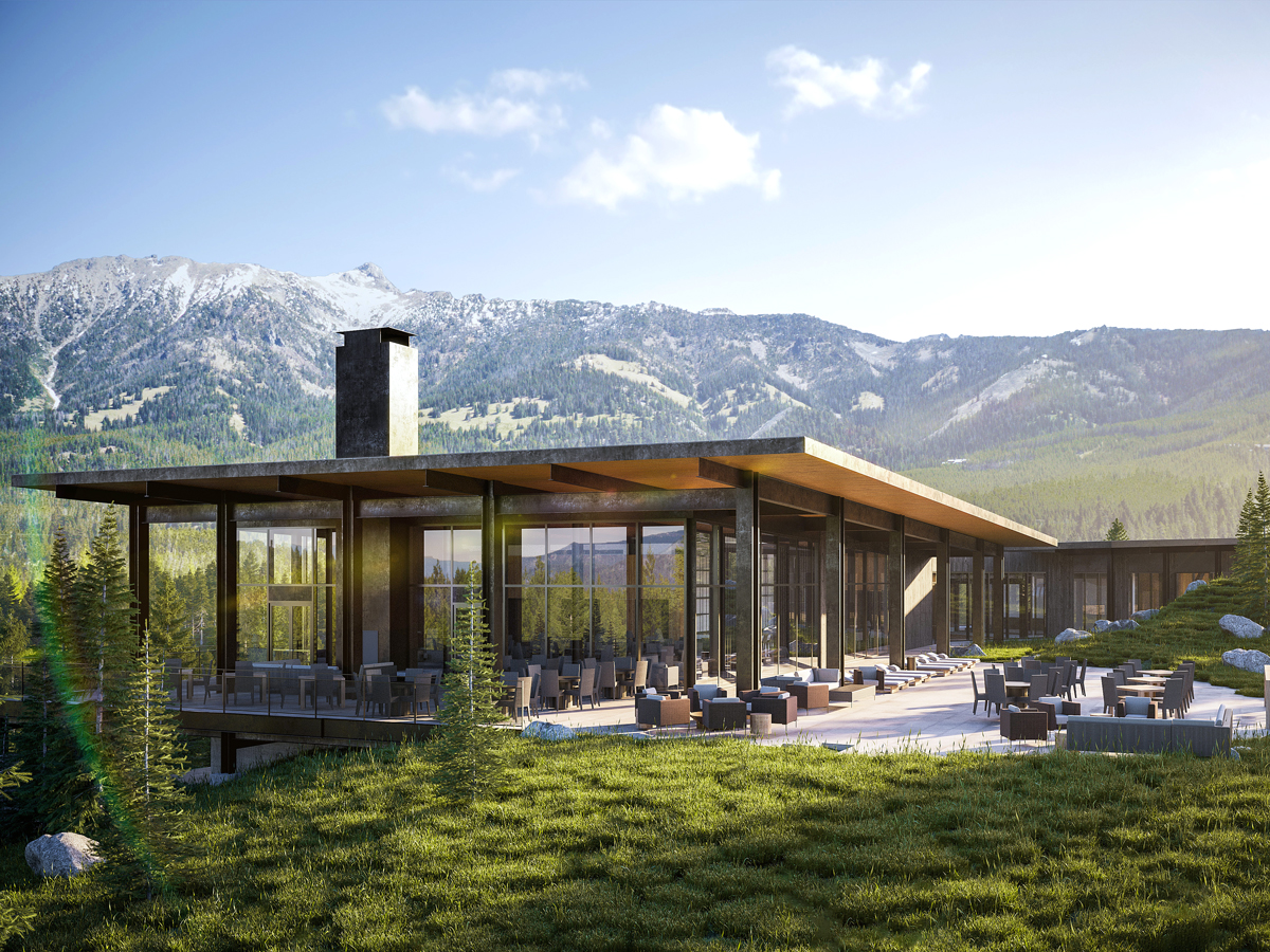 One&Only Moonlight Basin hotel in mountains of Big Sky, Montana