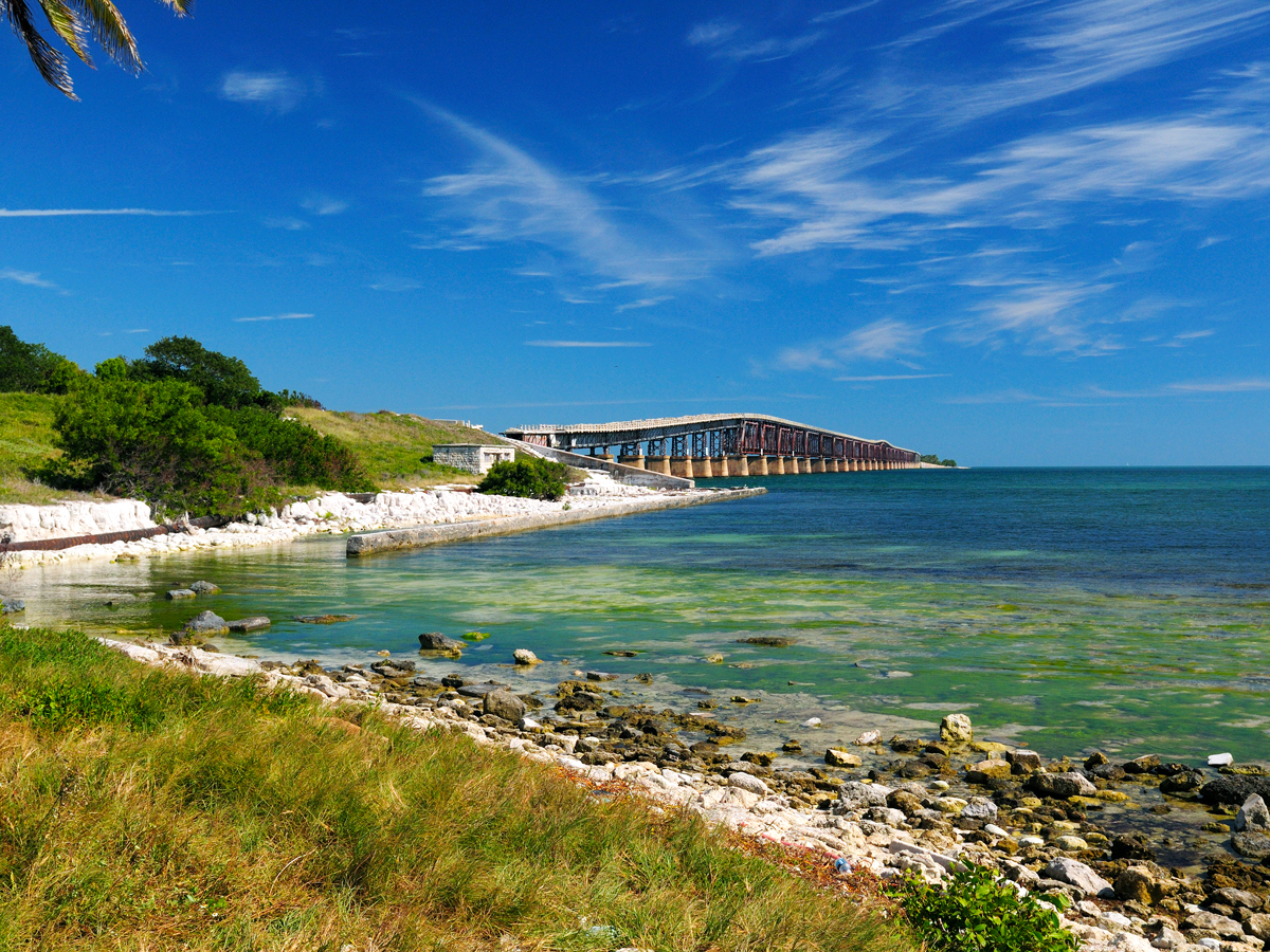 View of the Florida Keys Overseas Heritage Trail along waterfront