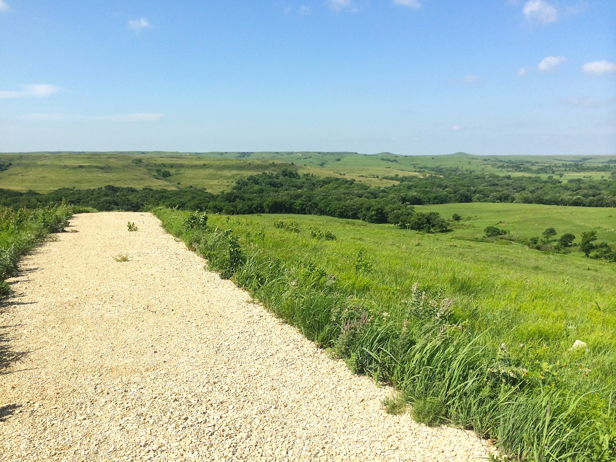 Flint Hills Trail through the wide-open plains of Kansas