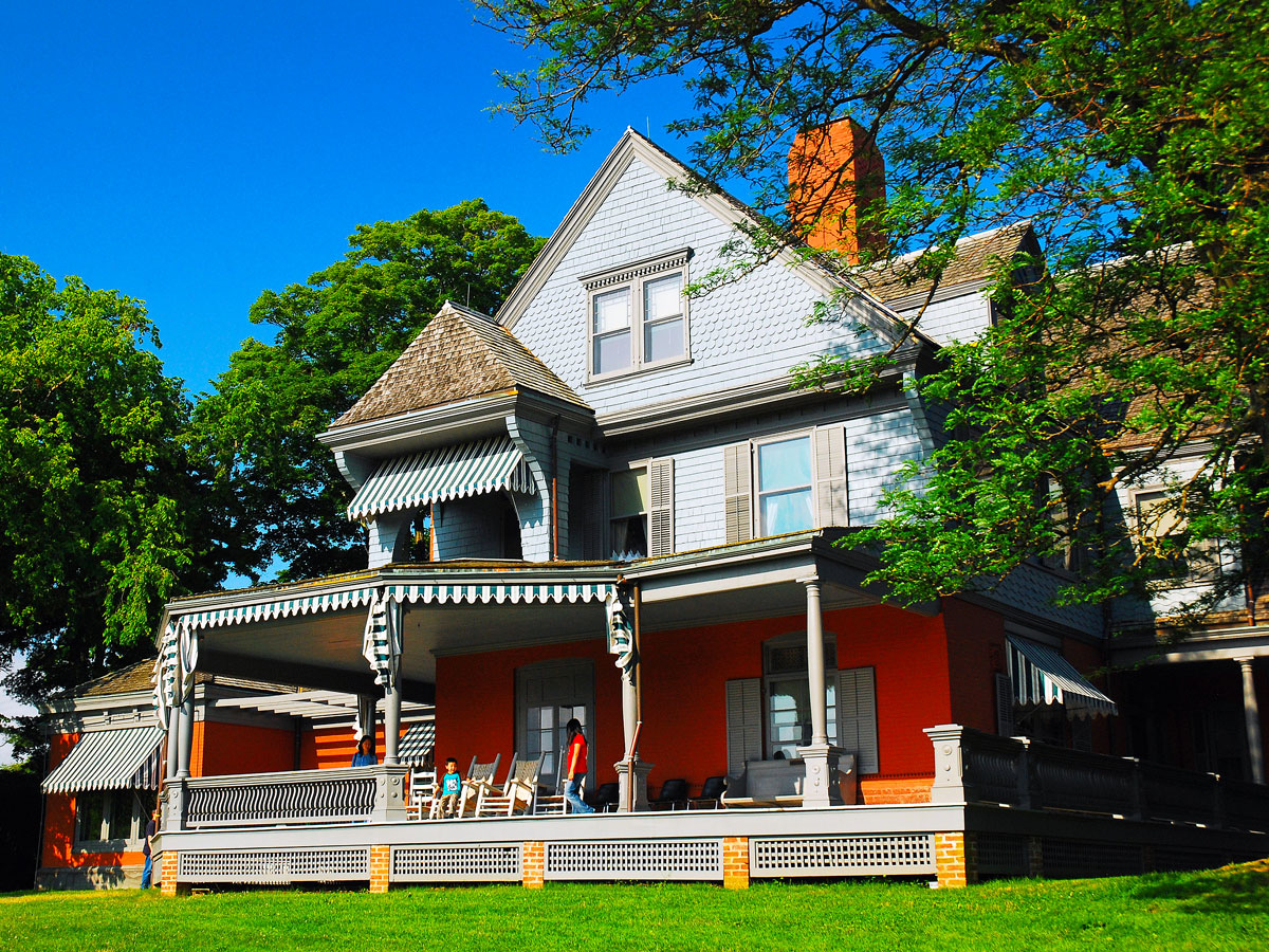 Exterior of Theodore Roosevelt’s Sagamore Hill Mansion on Long Island