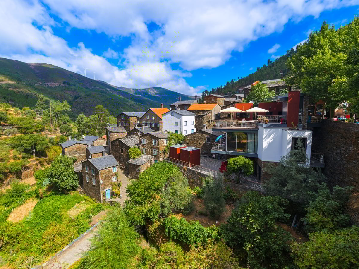 Village of Piodao, Portugal, nestled in valley