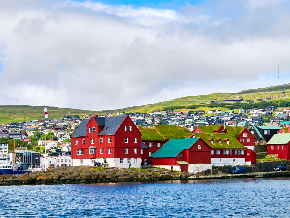 Colorful waterfront buildings in Tórshavn, Faroe Islands