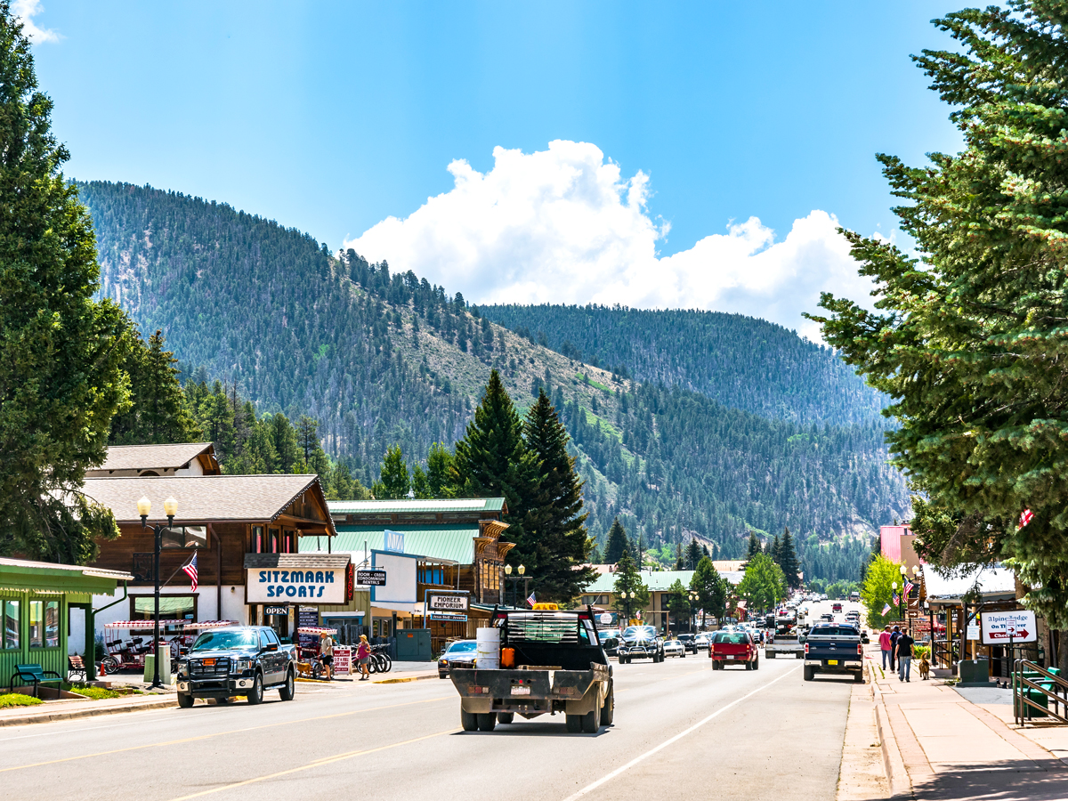 Main Street in Red River, New Mexico