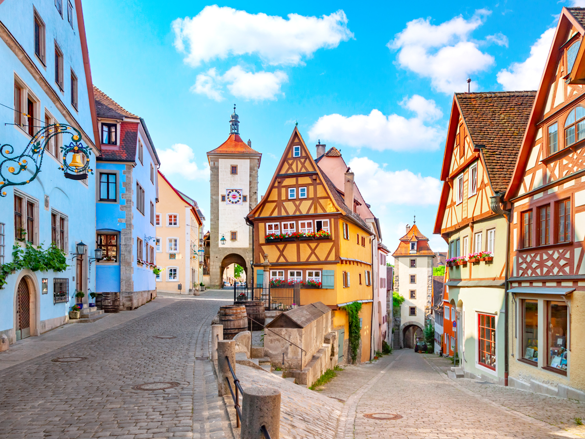 Medieval architecture of Rothenburg ob der Tauber, Germany