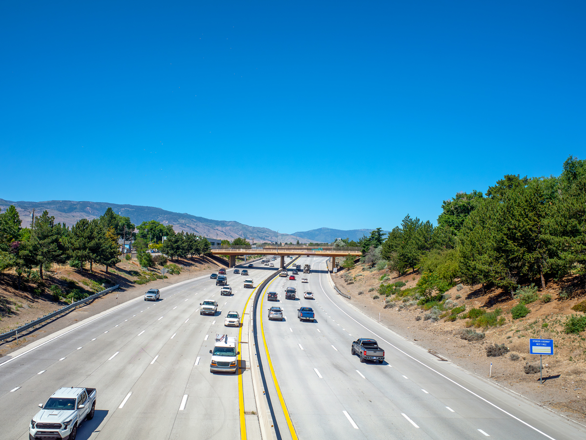 Motorists on Interstate 80 in Nevada