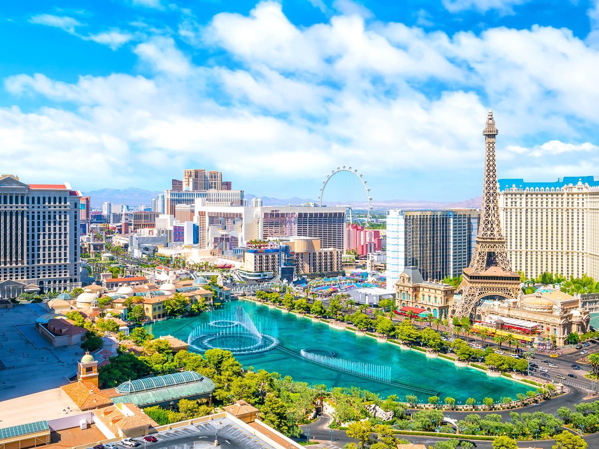 Aerial view of the Las Vegas Strip