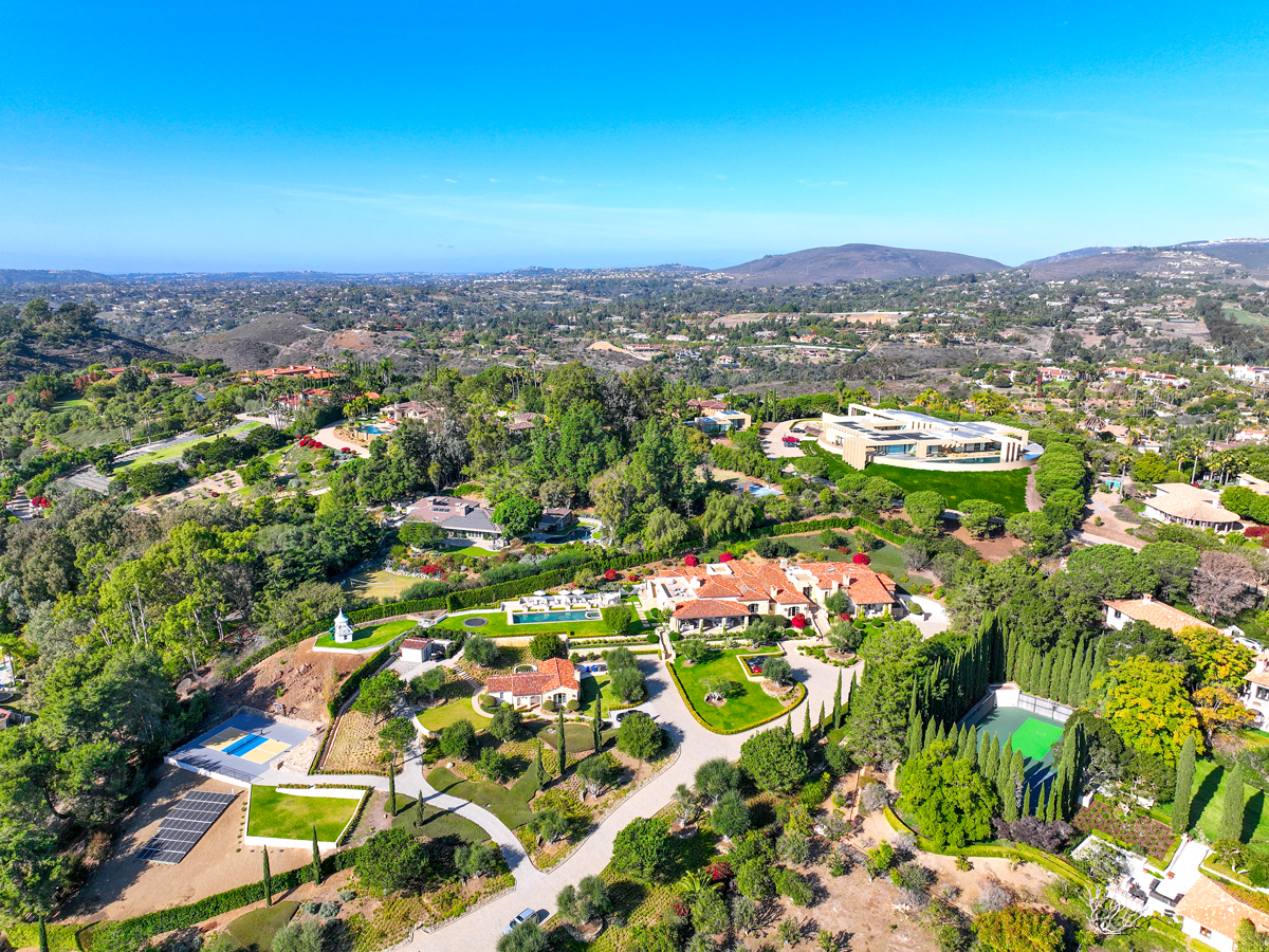 Aerial view of Rancho Santa Fe, California