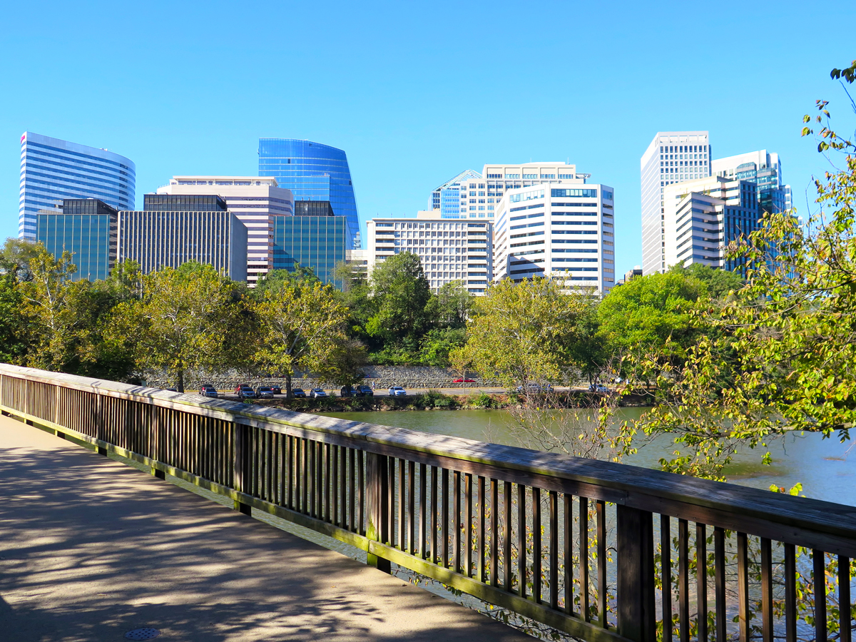 Riverfront buildings in Arlington, Virginia