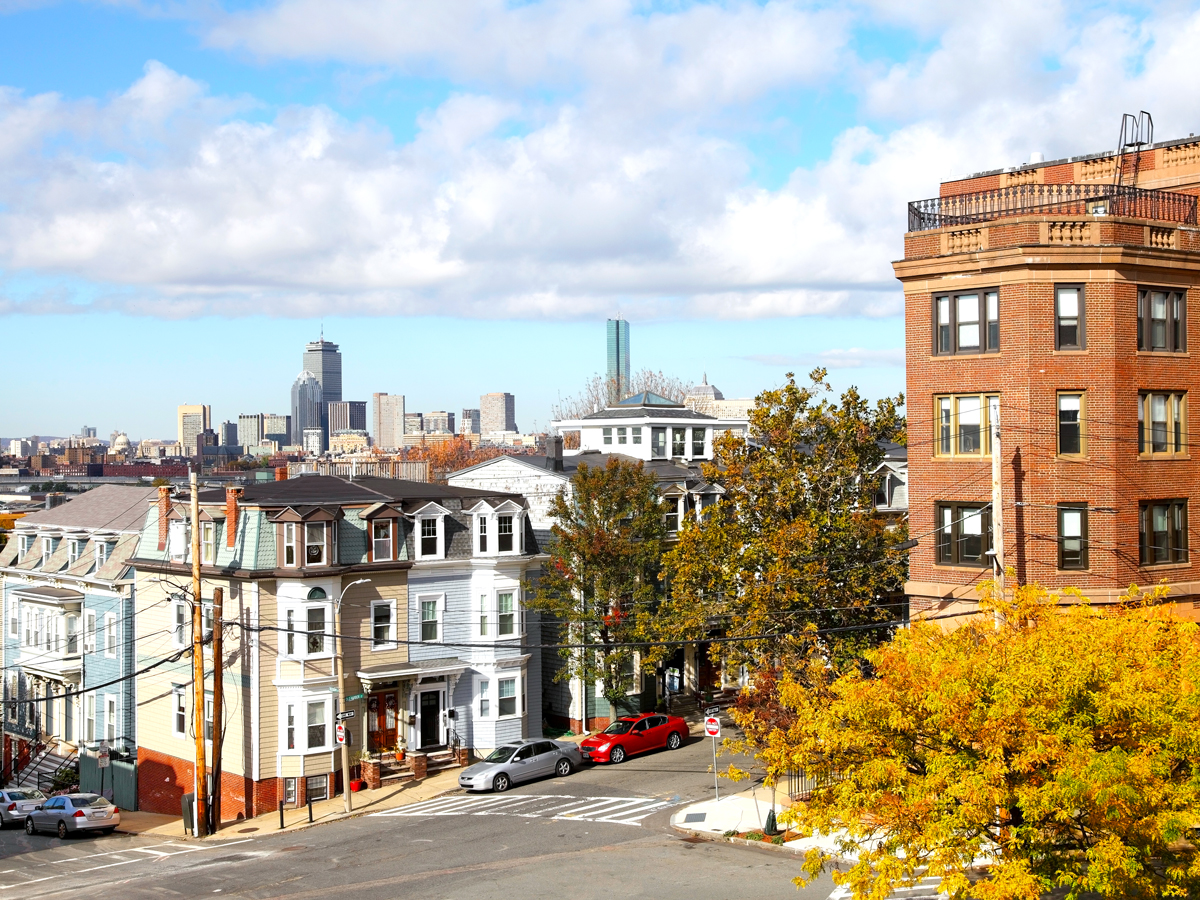 Residential neighborhood in Boston, Massachusetts
