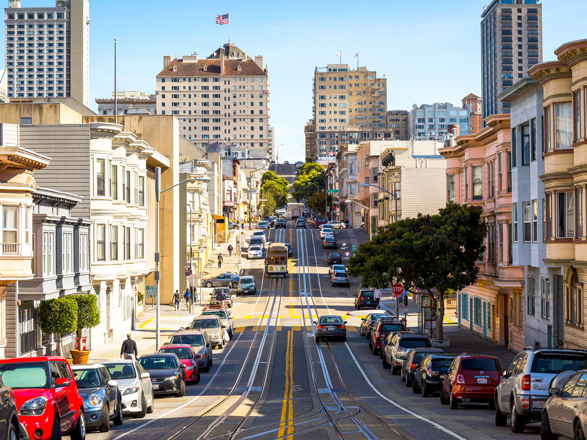Street in downtown San Francisco, California