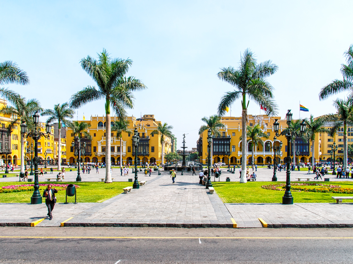 Central square in Lima, Peru