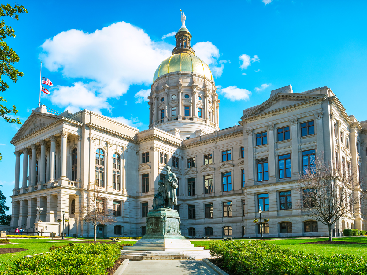 George State Capitol in Atlanta with gold-covered dome
