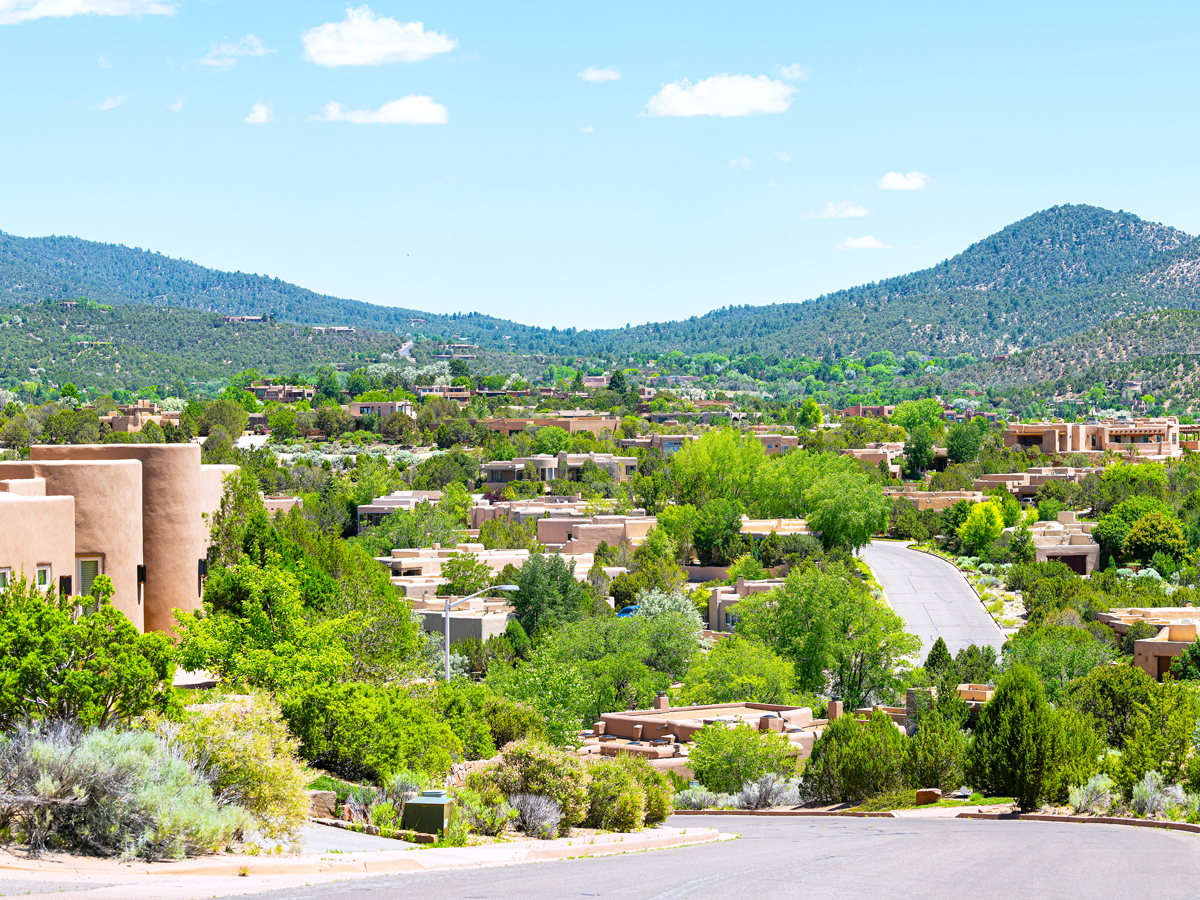 Cityscape of Santa Fe, New Mexico