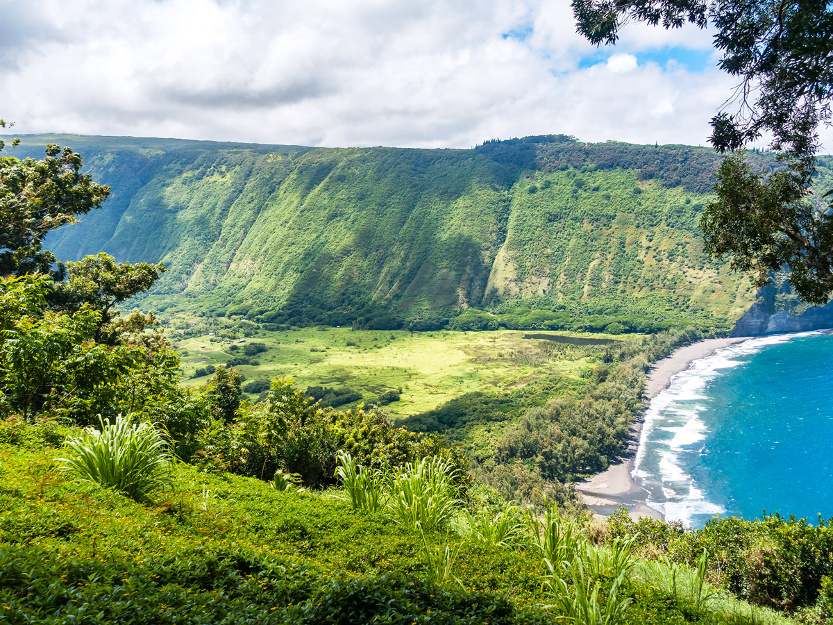 Overview of the Waipi’o Valley on the Big Island of Hawaii