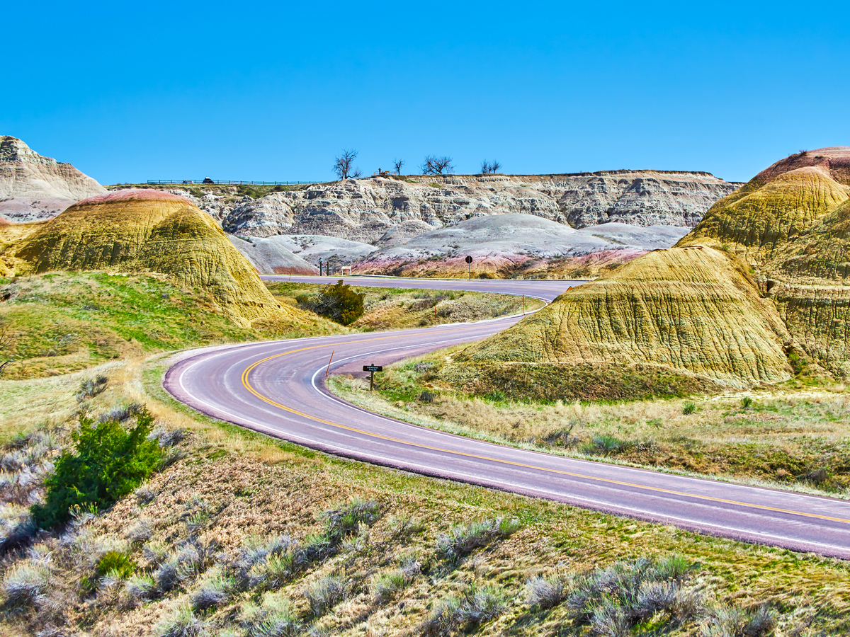Roadway through the Dakota Badlands
