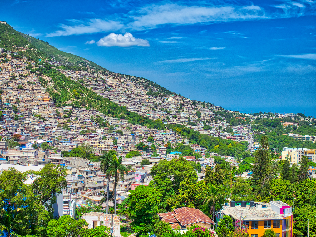Homes on hillside in Port-au-Prince, Haiti