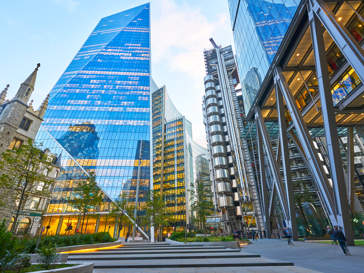 Lloyd's Building amid London skyline