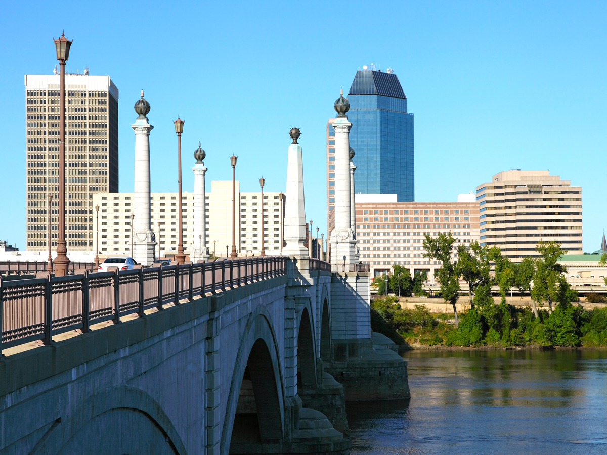 Bridge and skyline of Springfield, Massachusetts