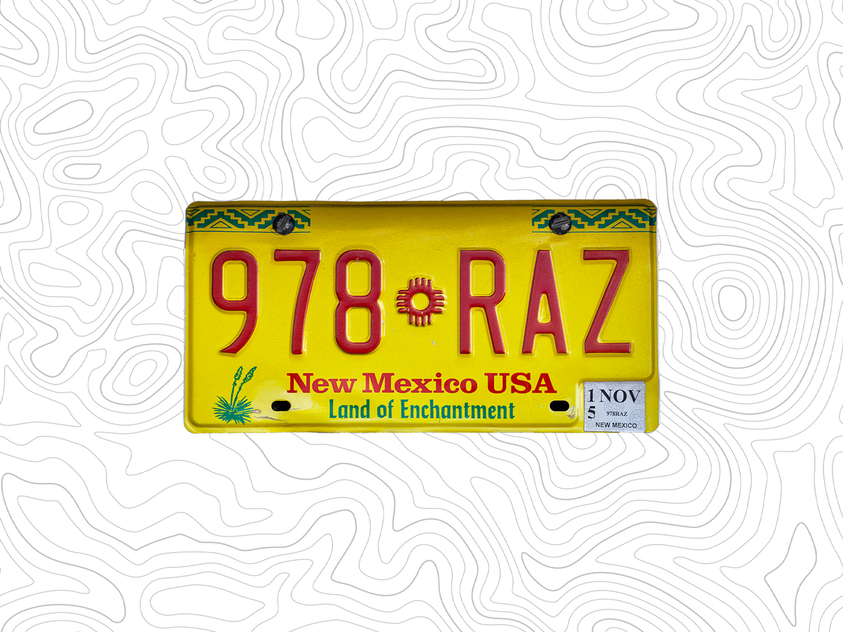 New Mexico license plate