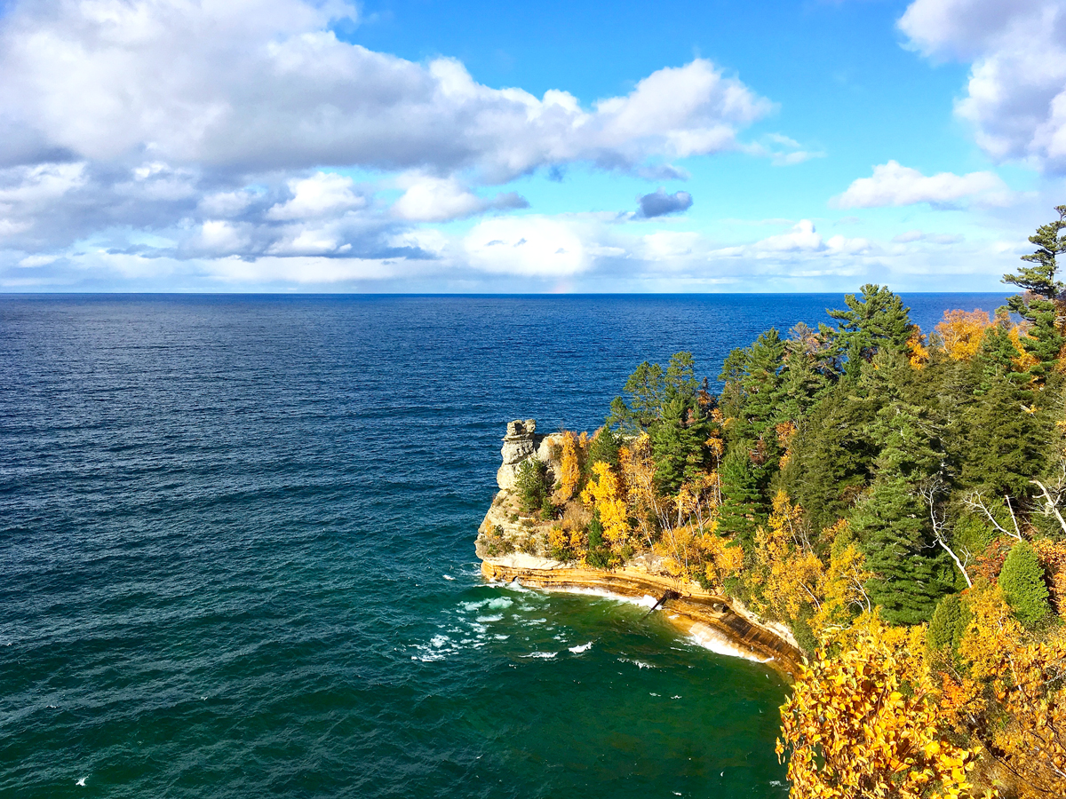 Shoreline of Lake Superior, seen from above