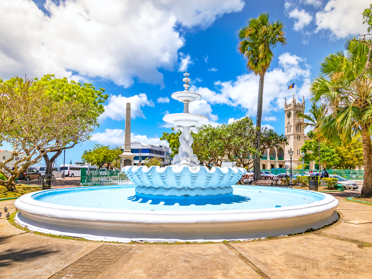 Fountain in city center of Bridgetown, Barbados