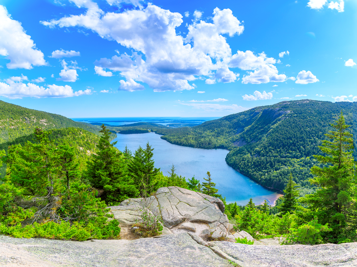 Landscape of Acadia National Park in Maine