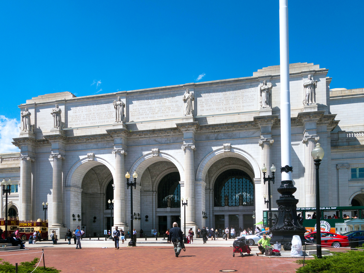 Exterior of Washington Union Station in Washington, D.C.